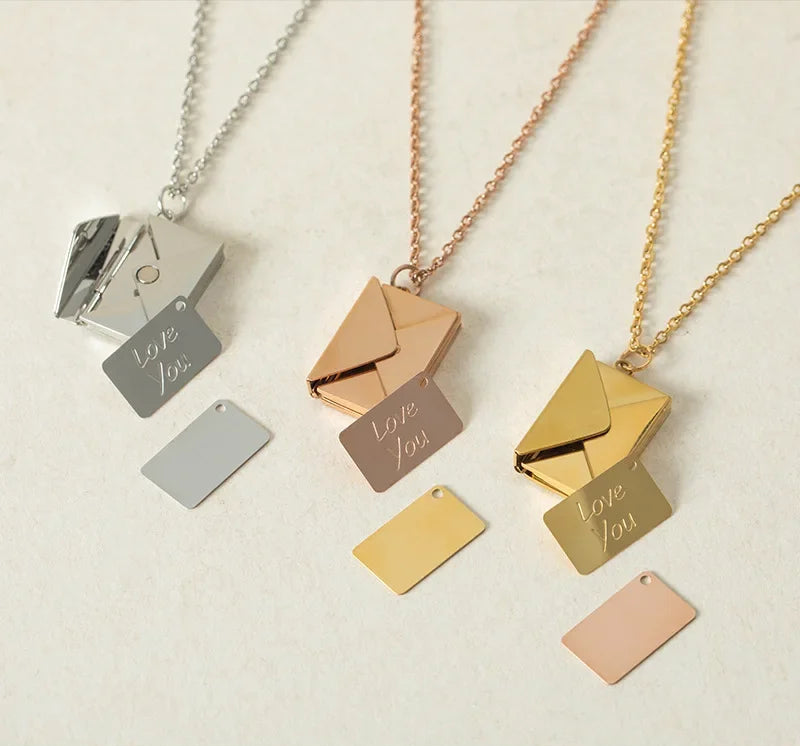 Secret Message Envelope Necklace