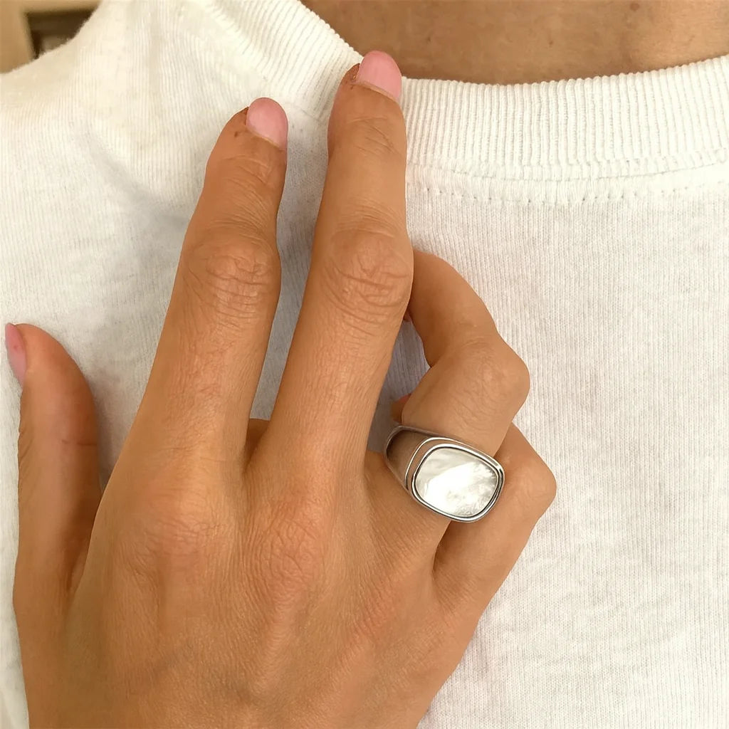 Vintage Square Stone Ring