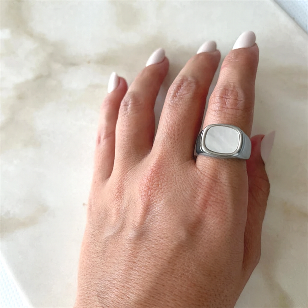 Vintage Square Stone Ring