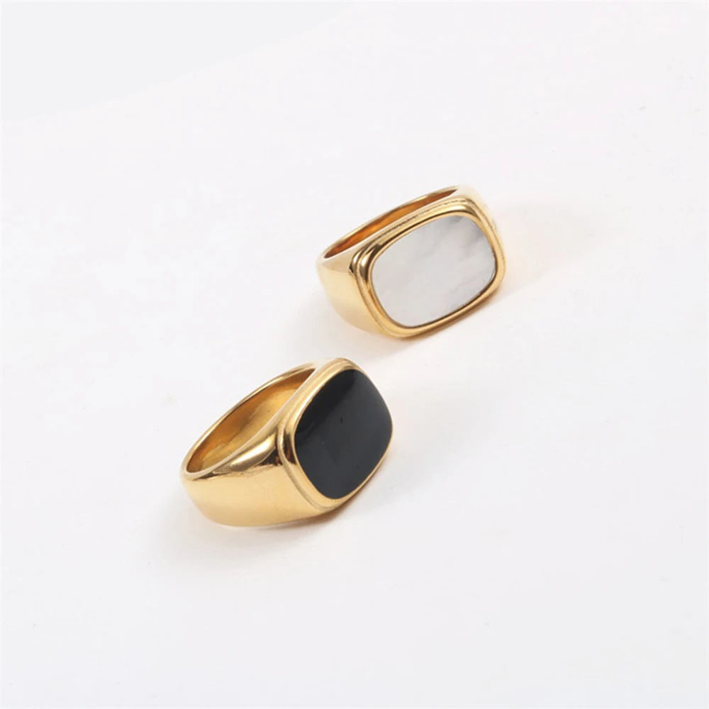 Vintage Square Stone Ring