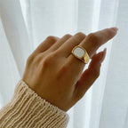 Vintage Square Stone Ring