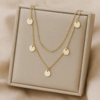 Double Layer Disc Necklace