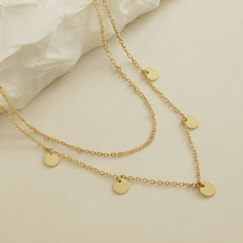 Double Layer Disc Necklace