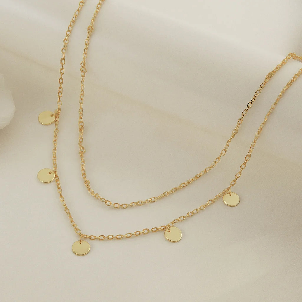Double Layer Disc Necklace