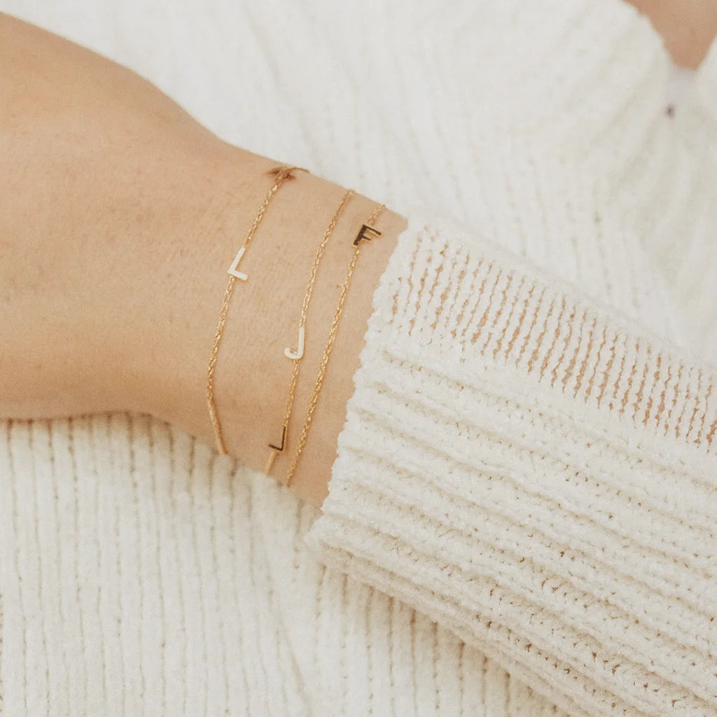 Personalized Stainless Steel Letter Bracelet