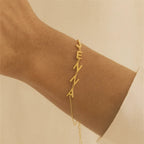 Personalized Stainless Steel Letter Bracelet