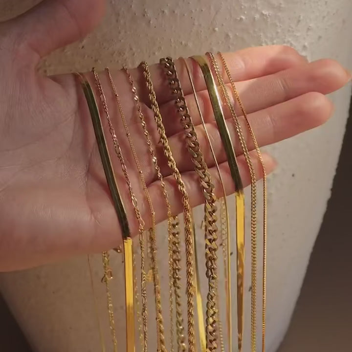 Collar de cadena espiga-serpiente