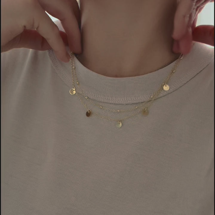 Double Layer Disc Necklace