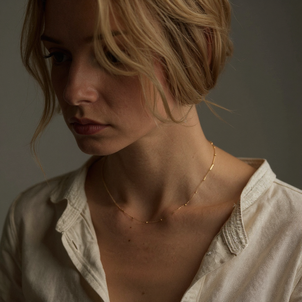 Dainty Bead Chain Necklace