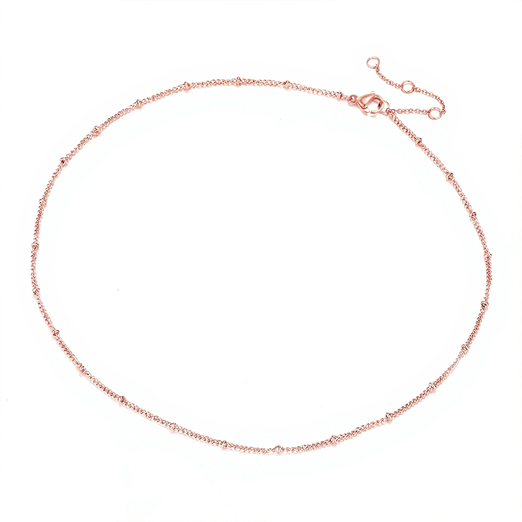 Collar delicado de cadena de cuentas