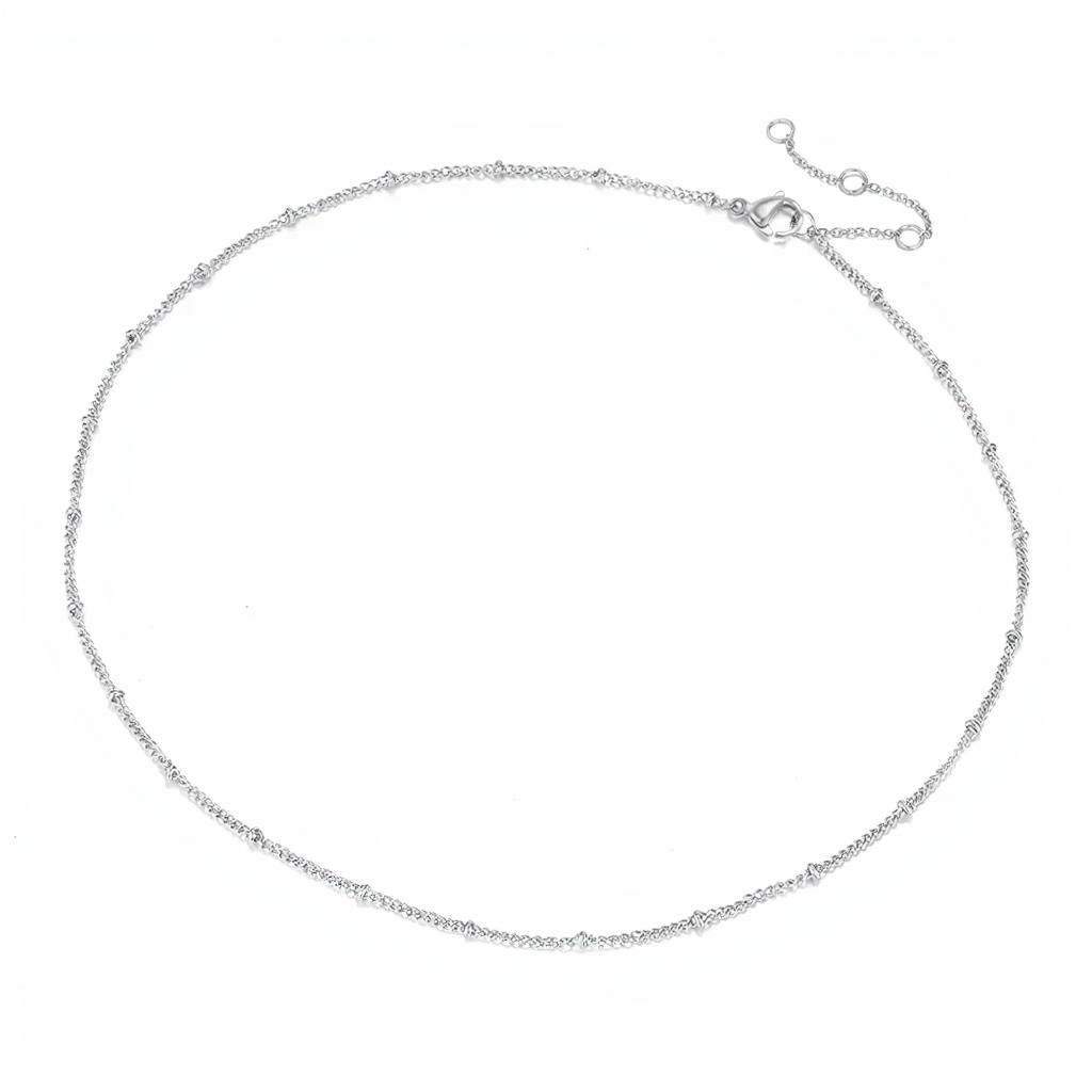 Collar delicado de cadena de cuentas