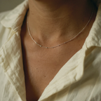 Collar delicado de cadena de cuentas