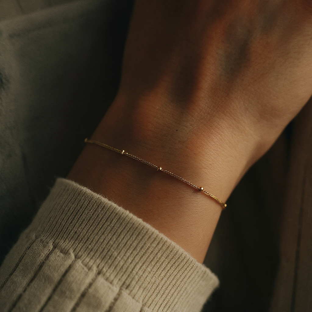 Dainty Bead Chain Bracelet