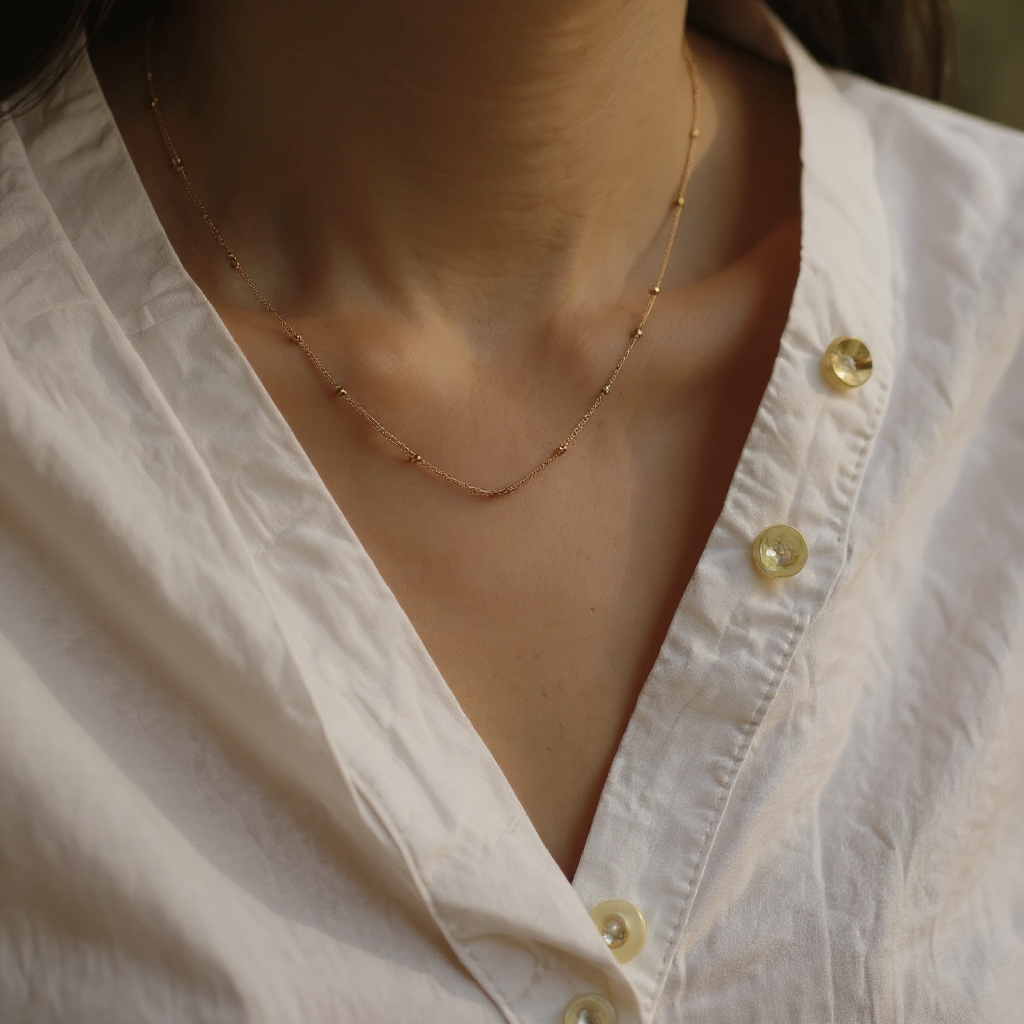 Dainty Bead Chain Necklace