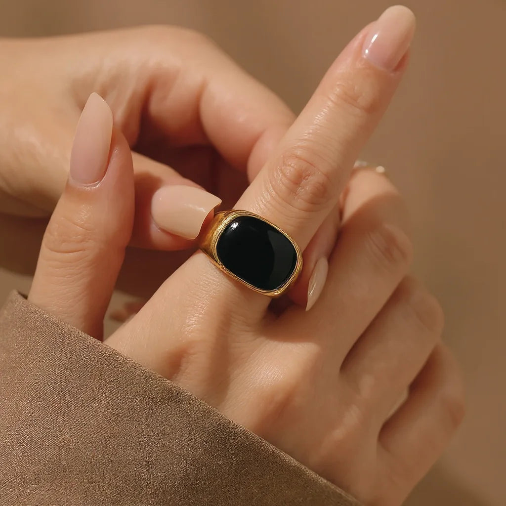 Vintage Square Stone Ring