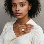 Vintage Square Stone Ring