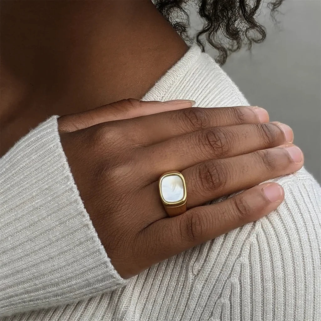 Vintage Square Stone Ring