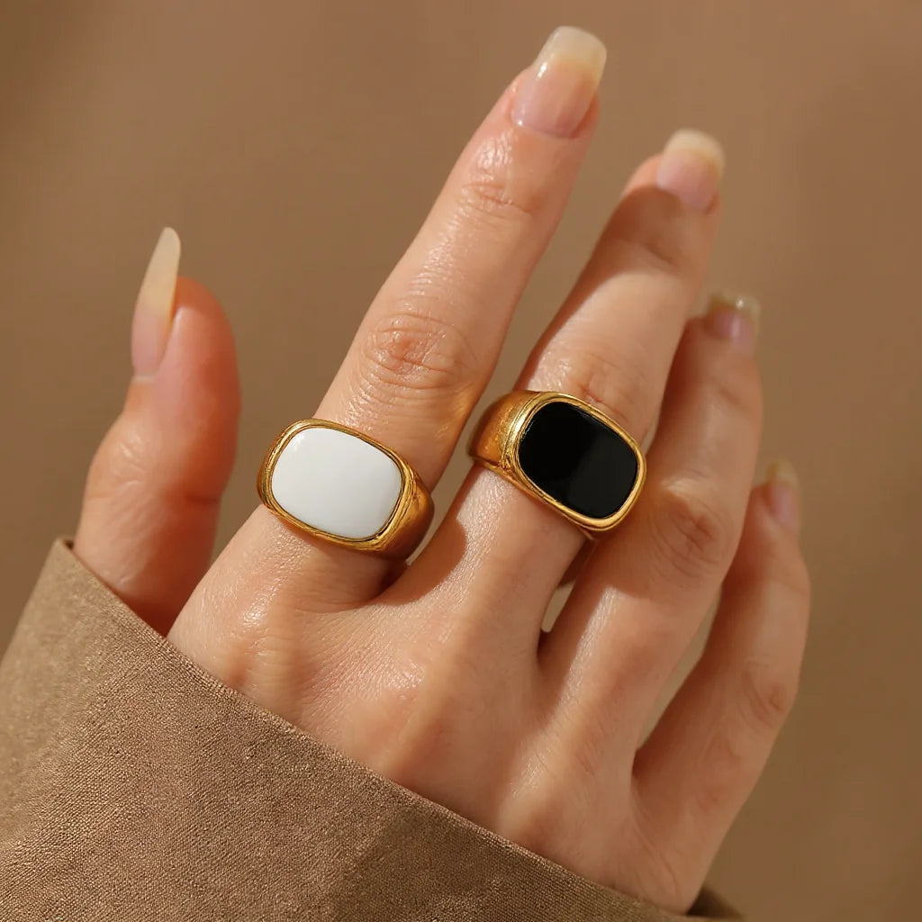 Vintage Square Stone Ring