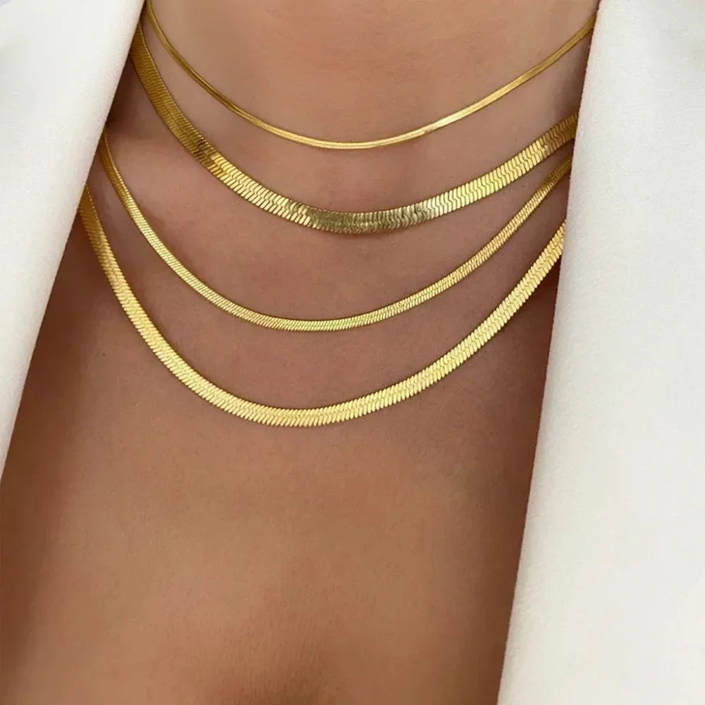 Herringbone Snake Chain Necklace