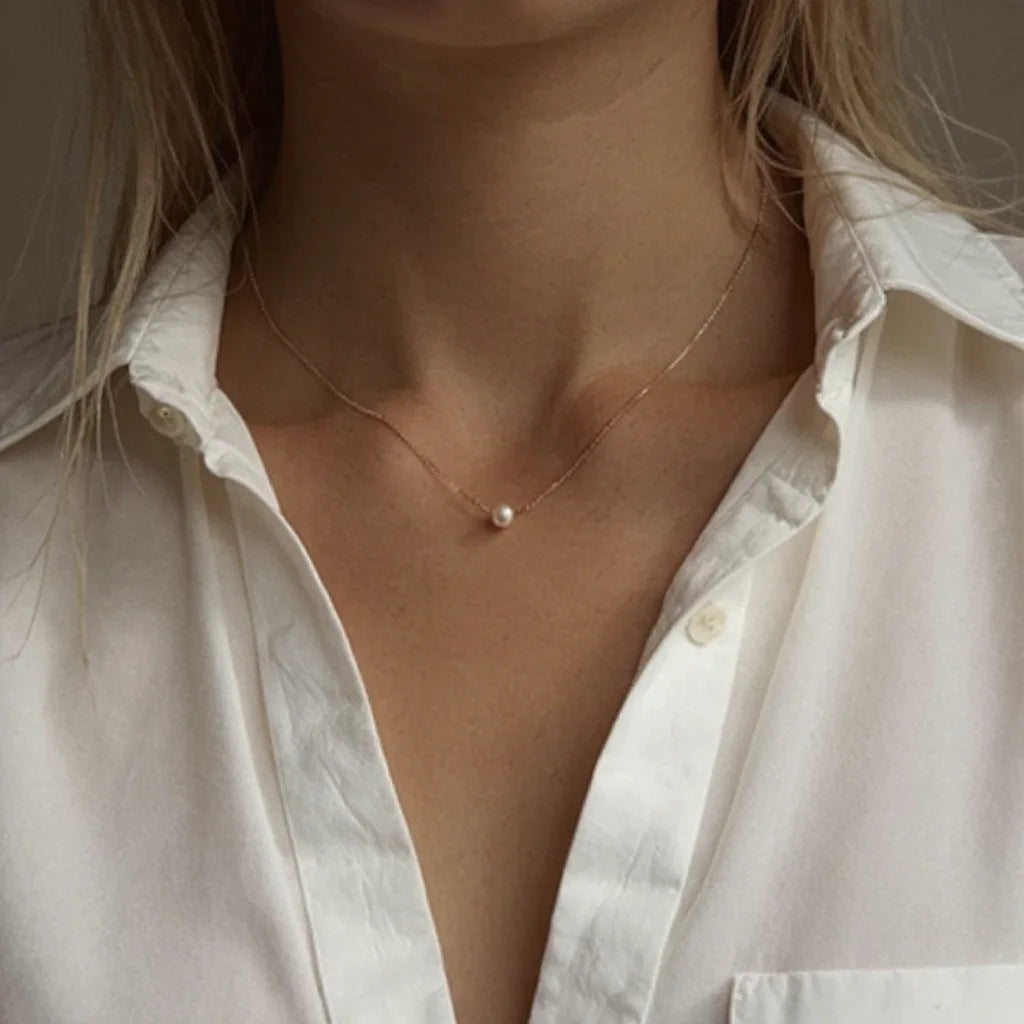 14K Gold Filled Pearl Choker