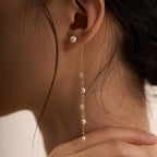 Pearl Chain Drop Earrings
