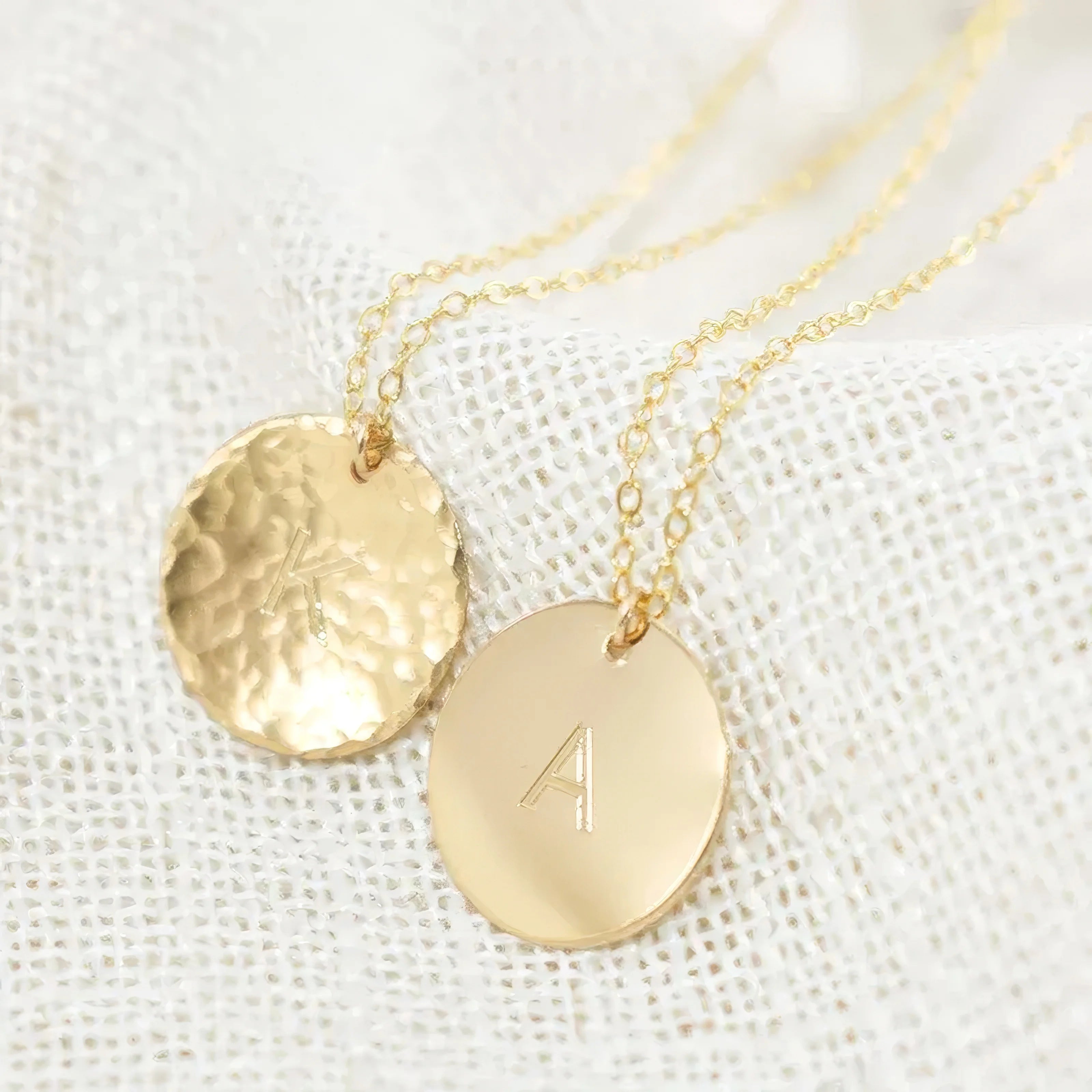 14K Gold Filled Personalized Disc Necklace