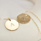 14K Gold Filled Personalized Disc Necklace
