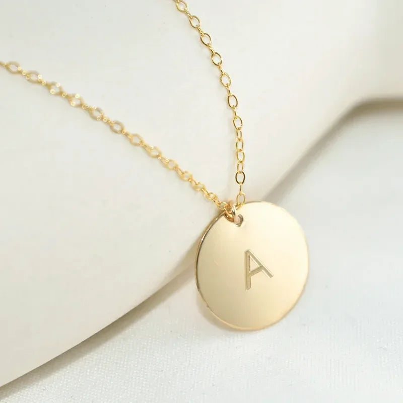 14K Gold Filled Personalized Disc Necklace