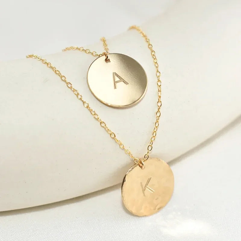 14K Gold Filled Personalized Disc Necklace