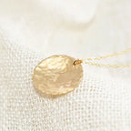 14K Gold Filled Personalized Disc Necklace