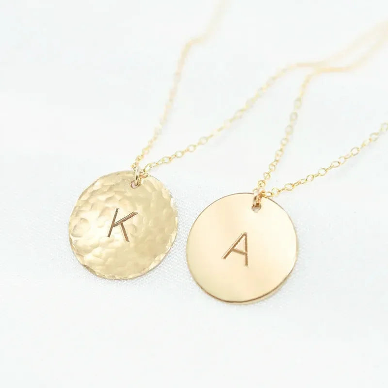 14K Gold Filled Personalized Disc Necklace