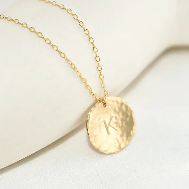 14K Gold Filled Personalized Disc Necklace