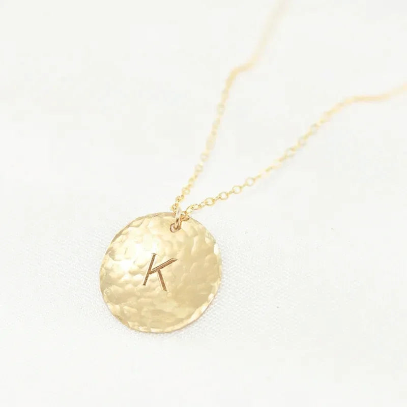 14K Gold Filled Personalized Disc Necklace