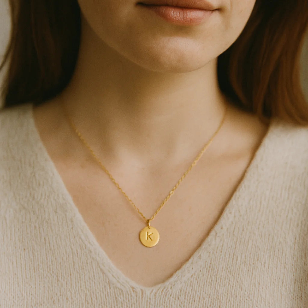 14K Gold Filled Personalized Disc Necklace